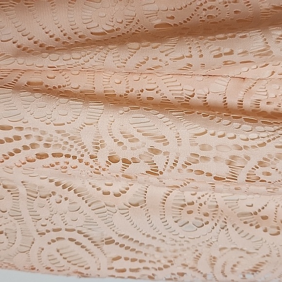 NEW Bebe Allie Deep V Neckline Lace Dress Bodycon Retro Summer Vintage Barbie - Picture 13 of 15